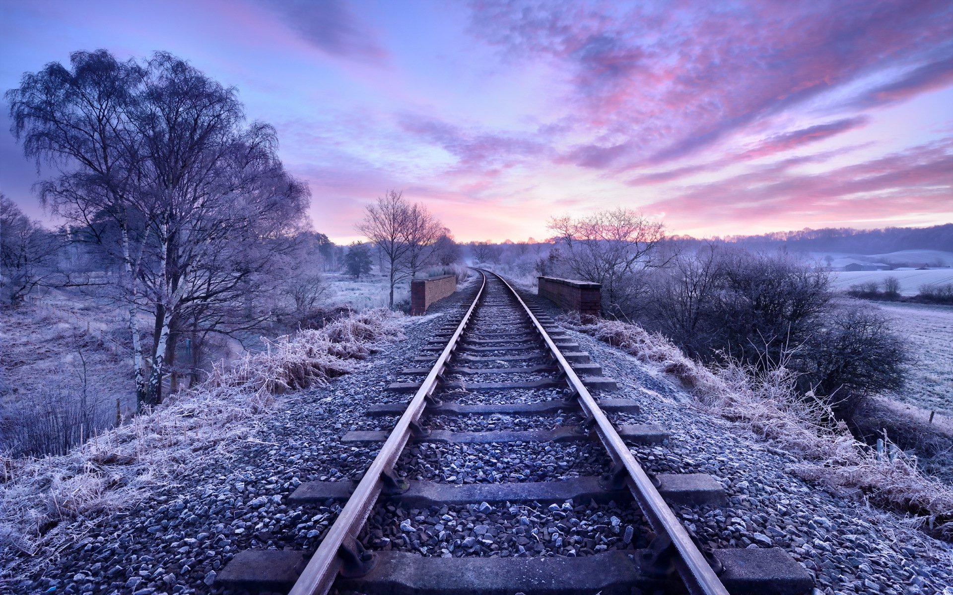 railroad light landscape