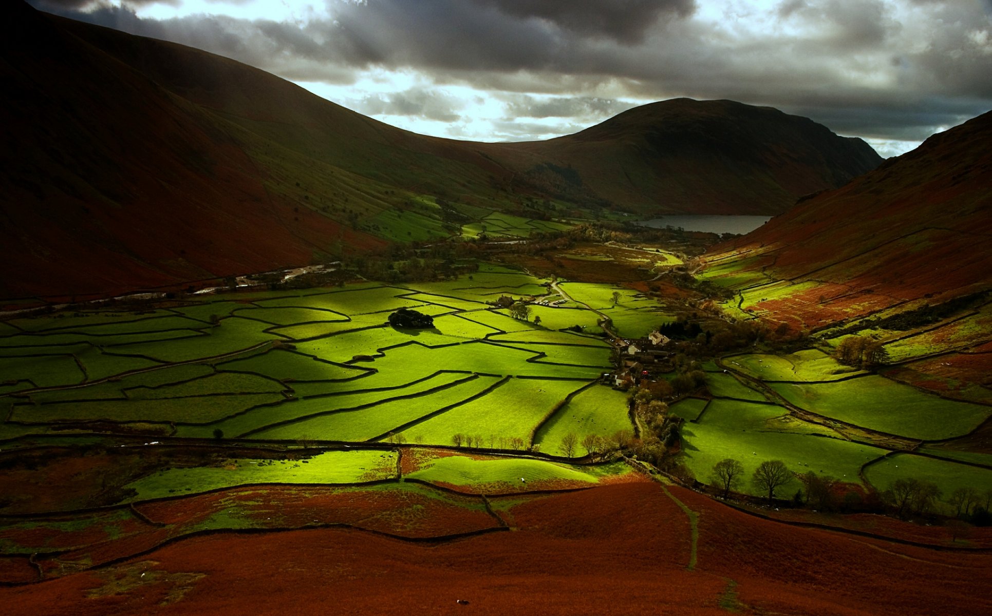 national park lake district great britain england lake district panorama