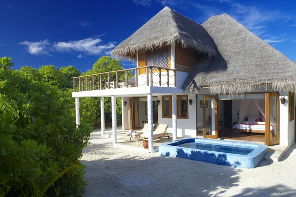 Villa on the Maldives Islands