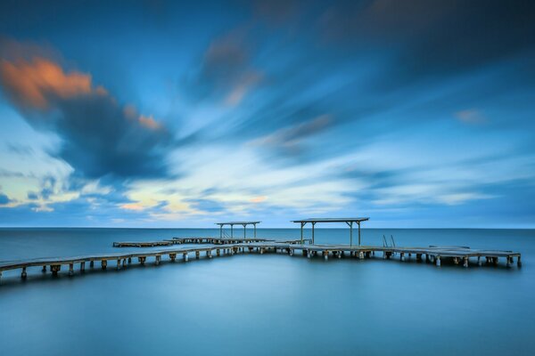 Blue sea and sky in Spain