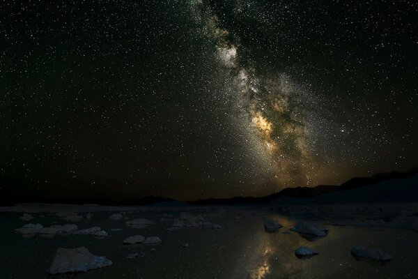 Via Lattea nel cielo notturno