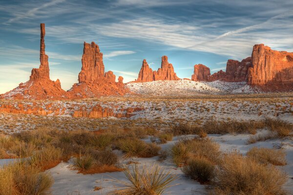 Parque de la tribu Navajo al atardecer