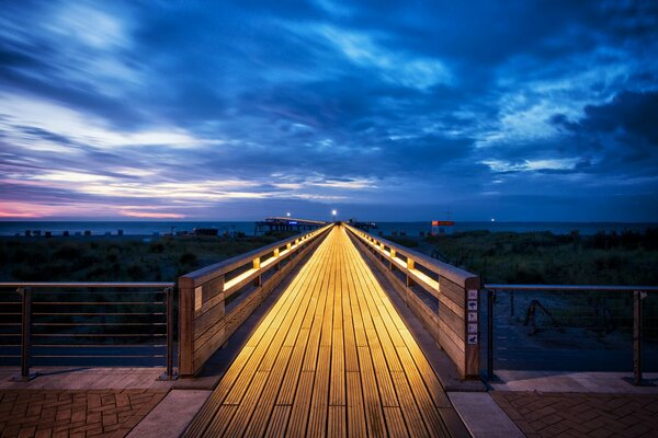 Schleswig Holstein nach Sonnenuntergang