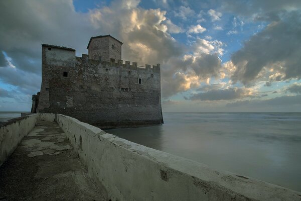 Beautiful tower at sunset