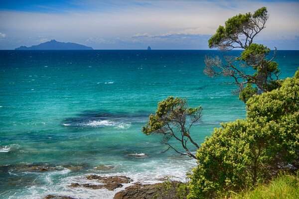 Summer blue over the sea