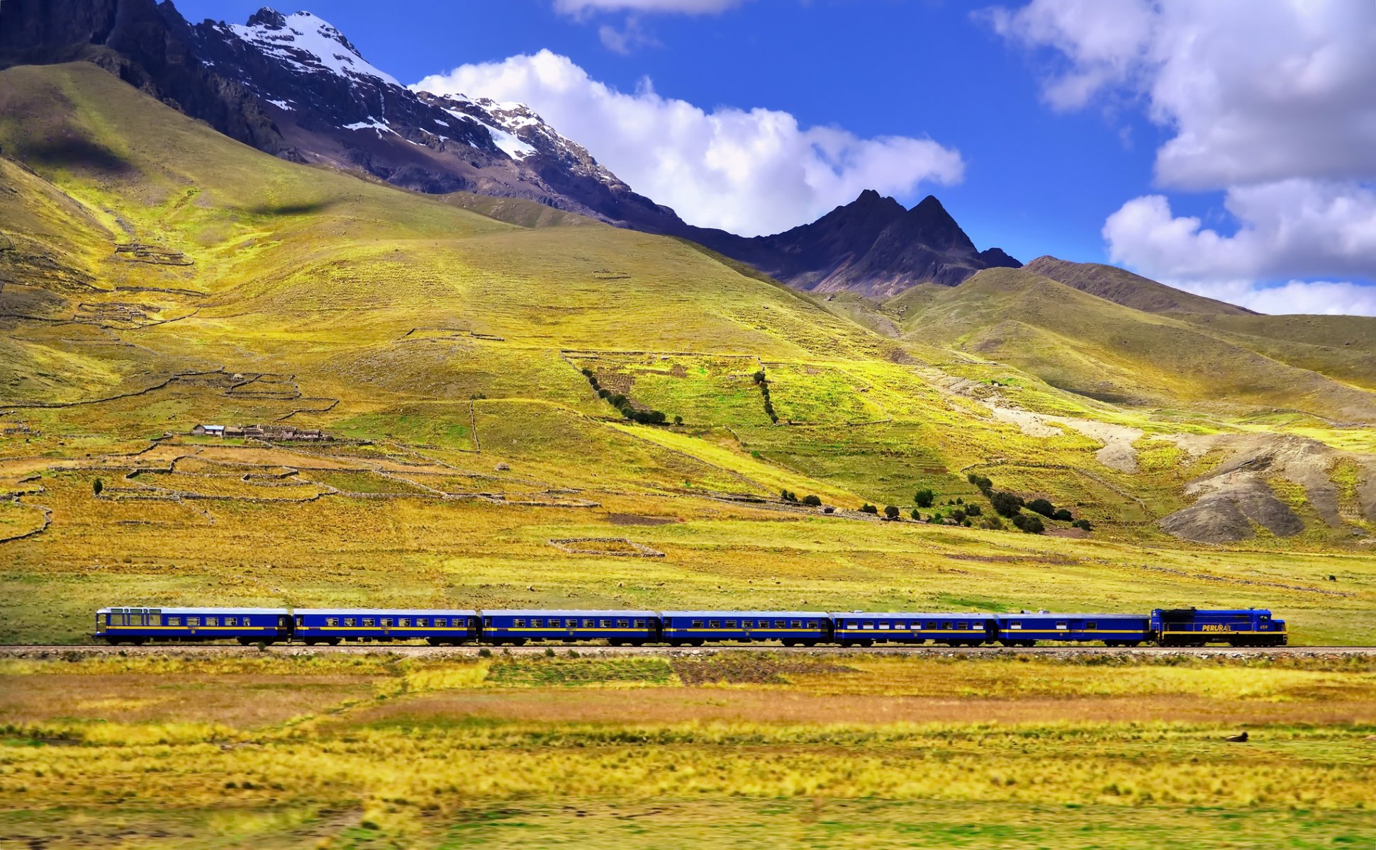 mountain alps railroad train