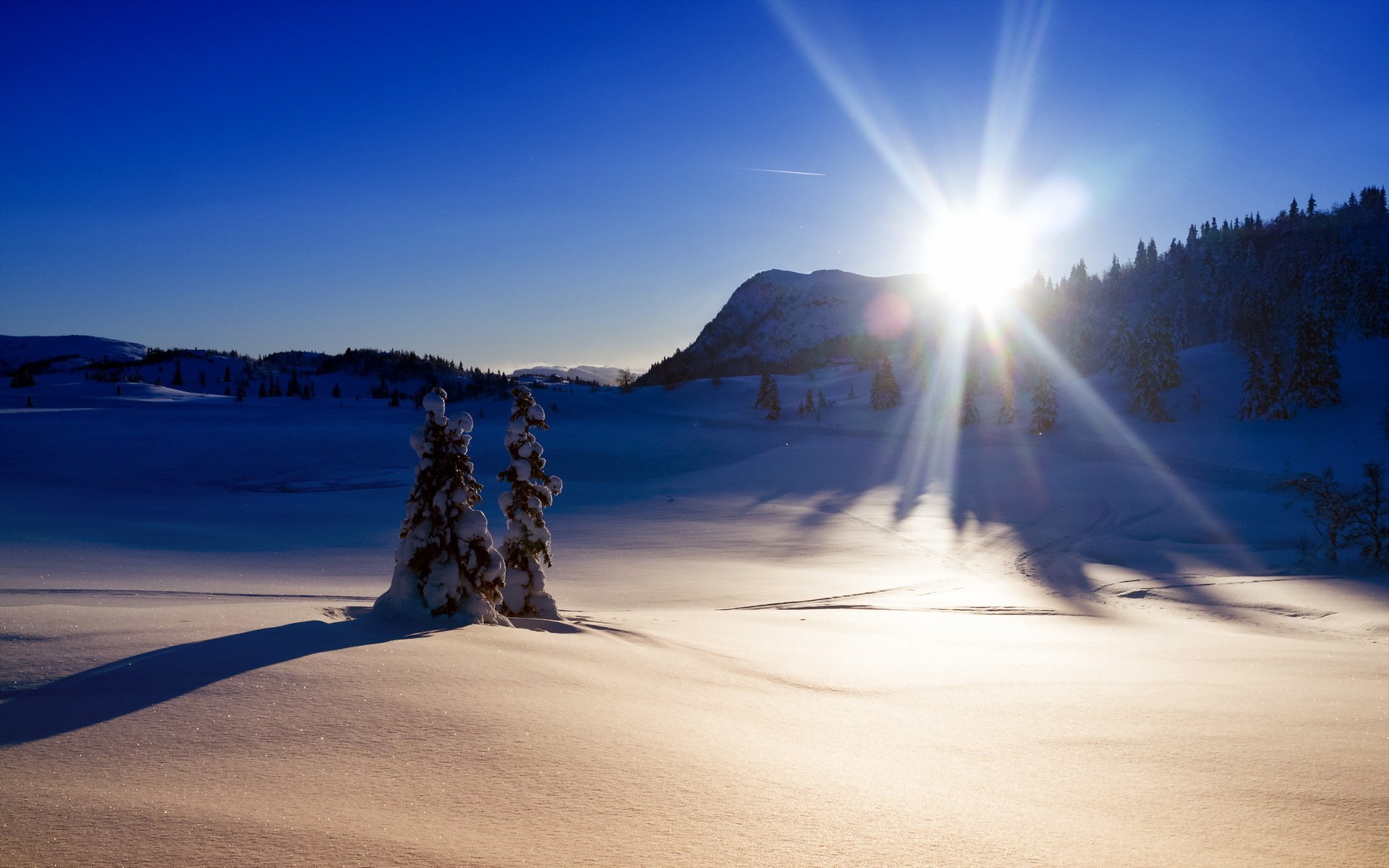 inverno neve luce paesaggio
