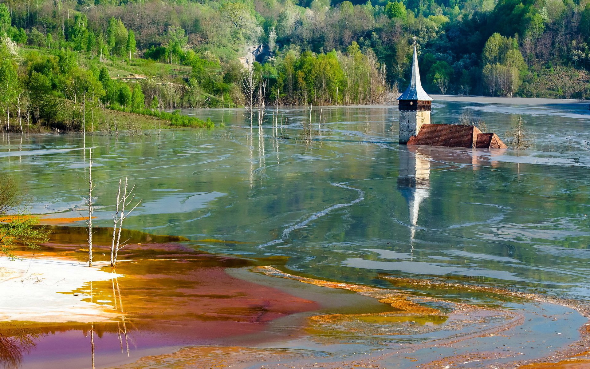 romania alba geamæna tempio acqua paesaggio
