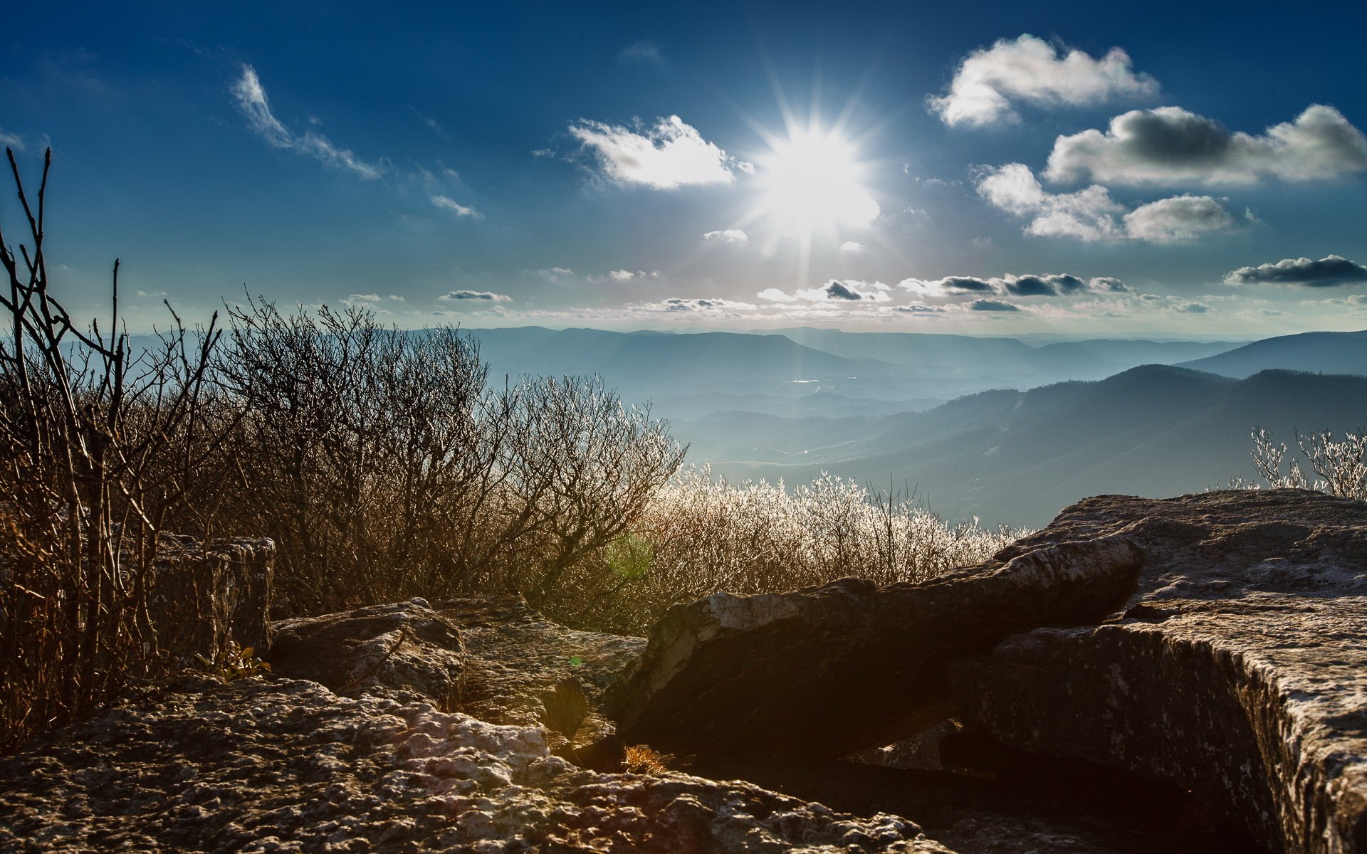 mattina montagne paesaggio
