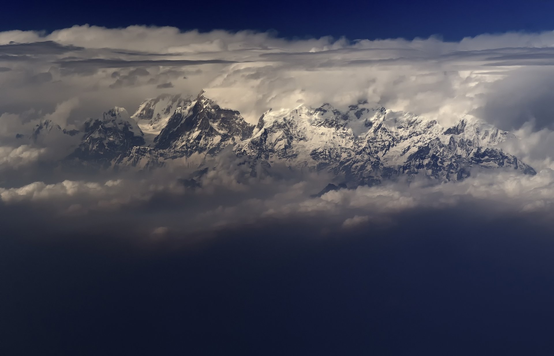 mountain clouds sky