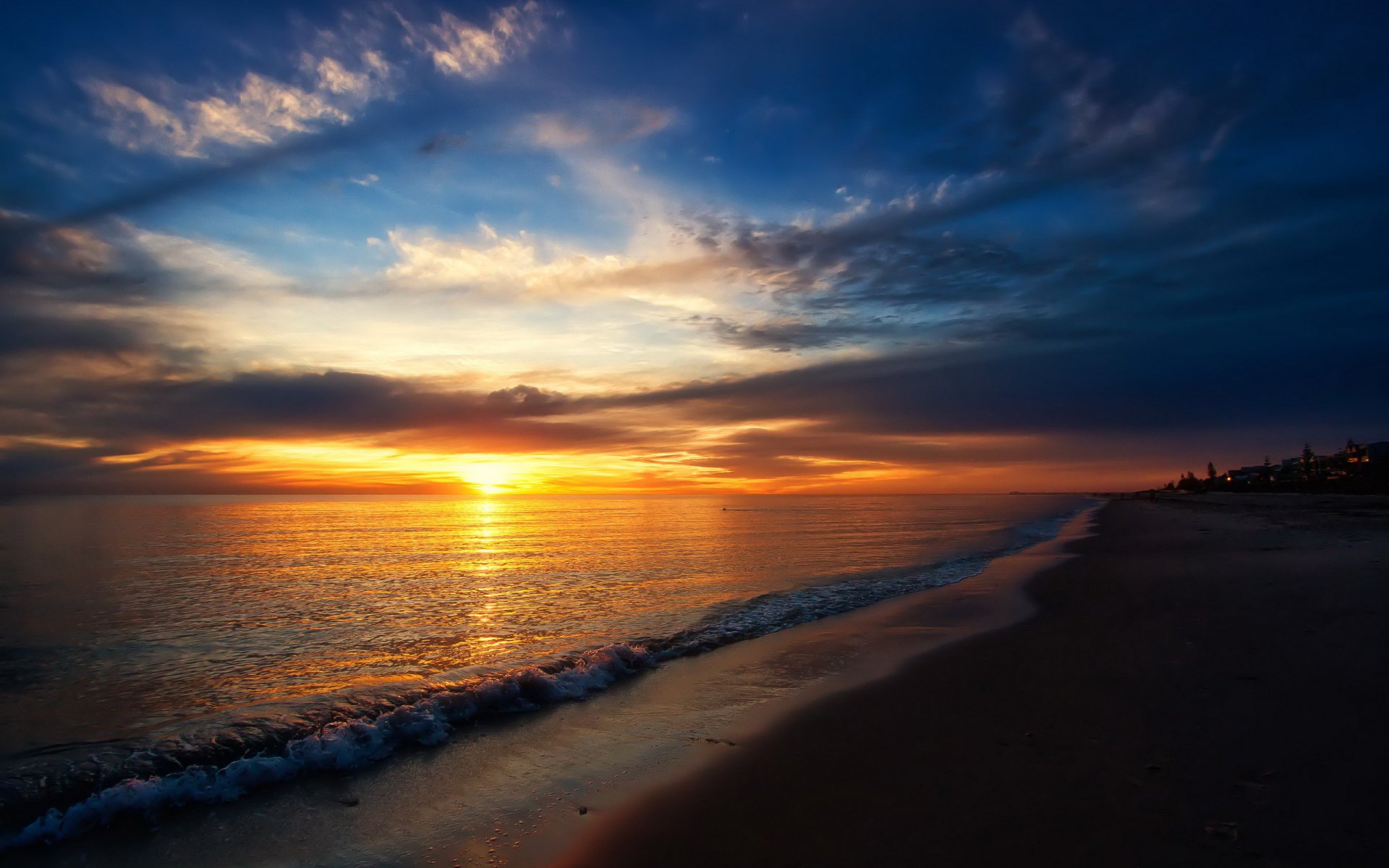 mare spiaggia orizzonte sole tramonto
