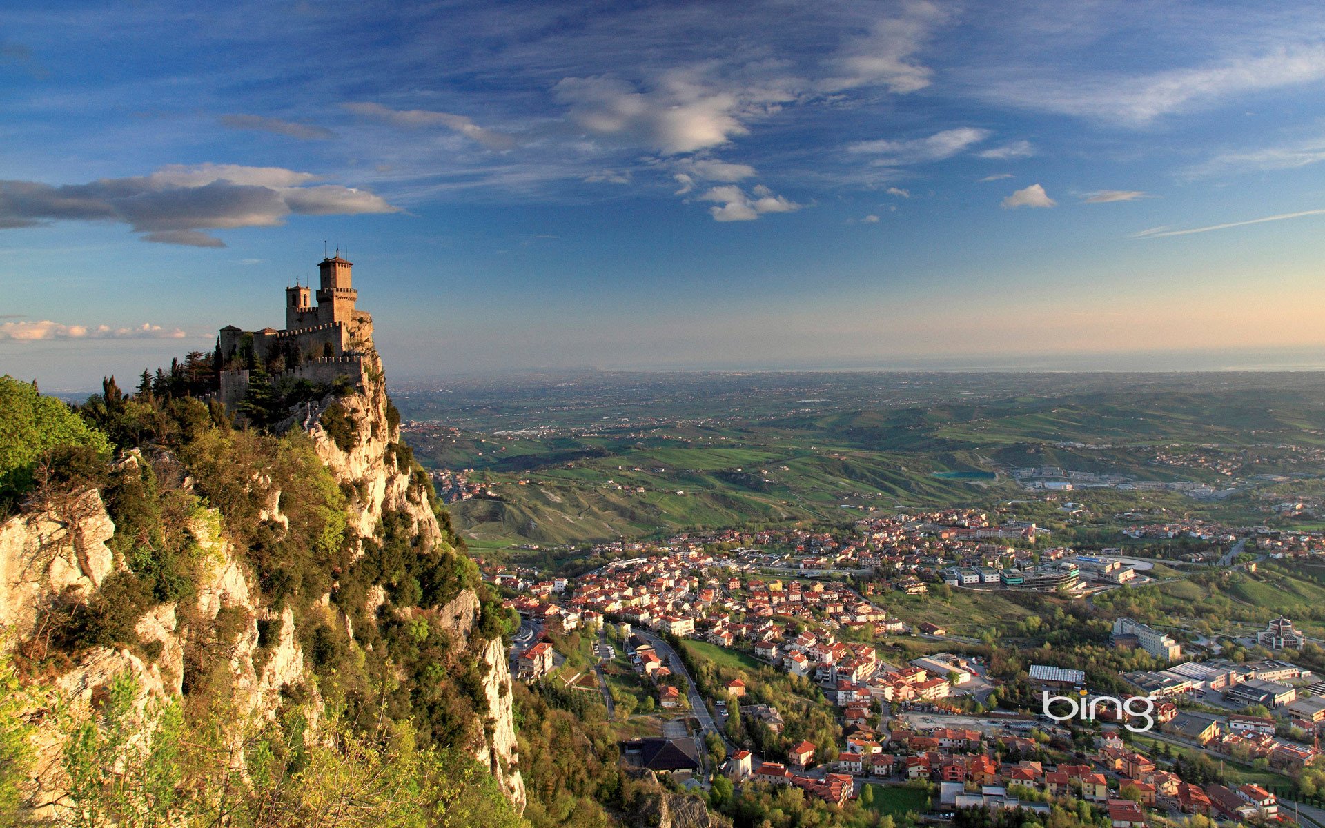 first tower monte titano borgo maggiore san marino guaita tower monte titano mountain panorama