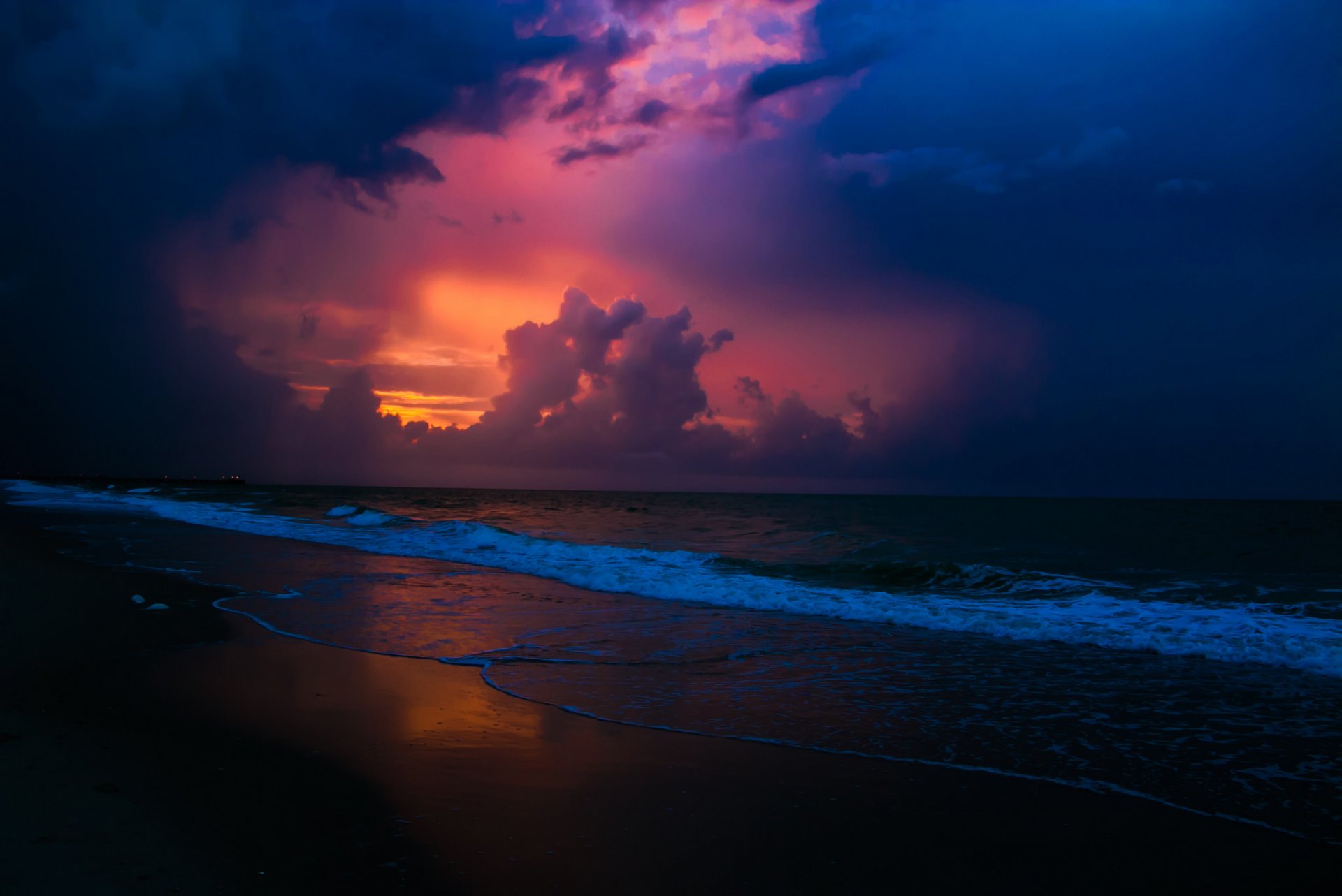 paesaggio bellezza tramonto cielo mare spiaggia onde