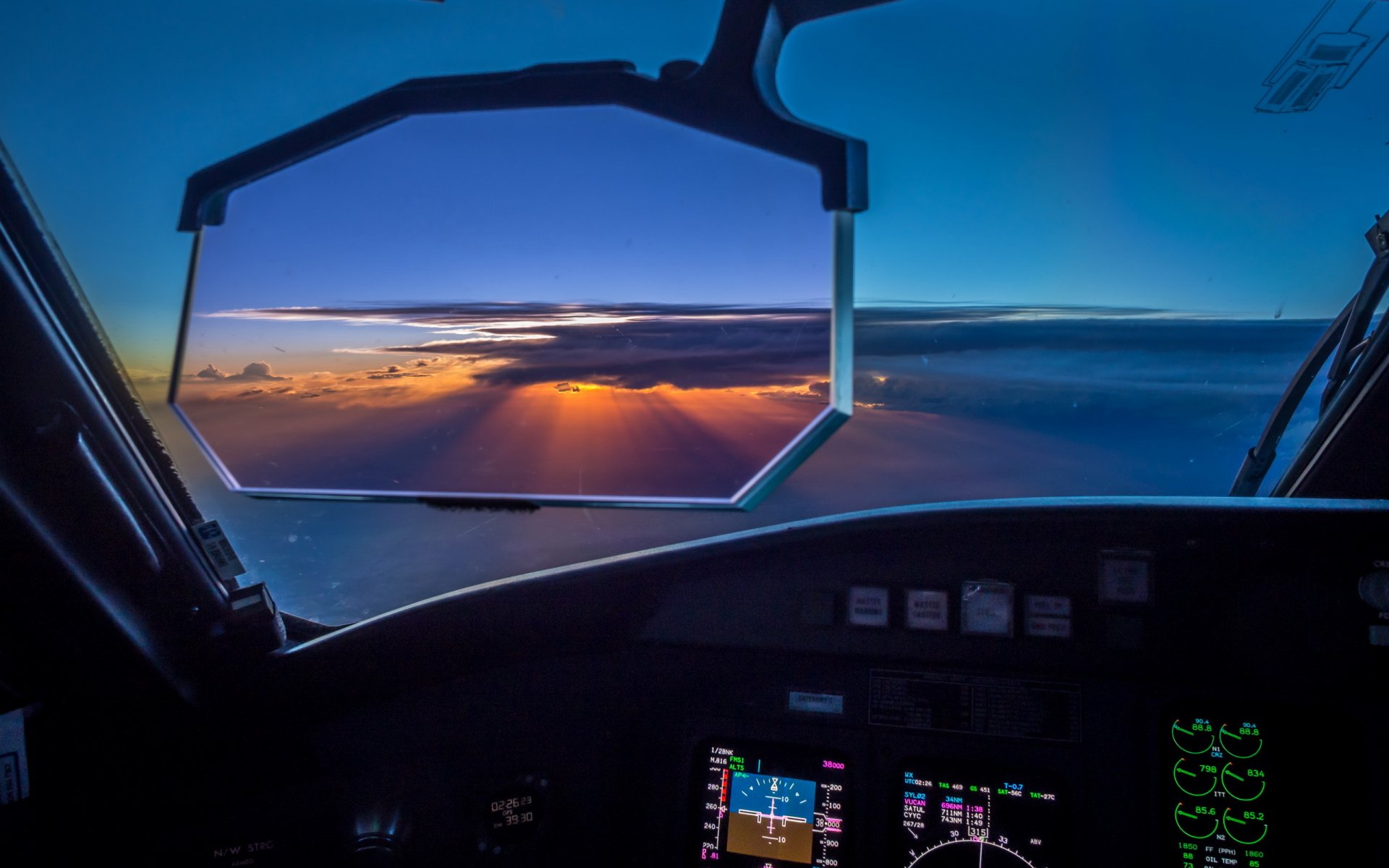 himmel sonnenuntergang flugzeug