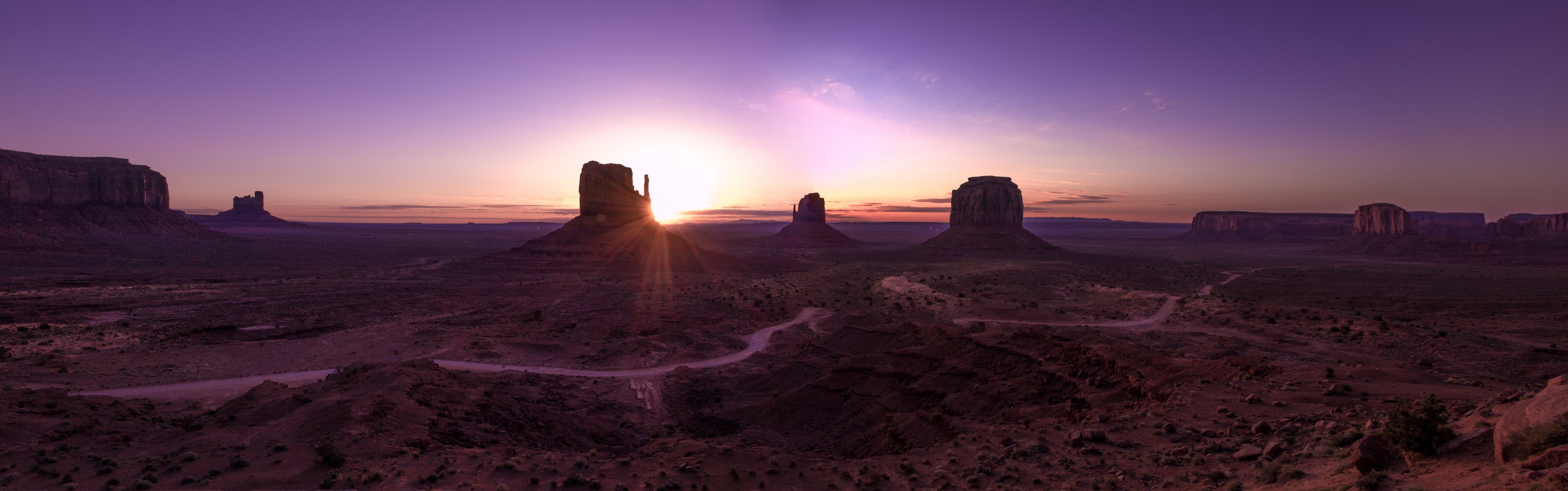 arizona monumento valle paesaggio deserto valle montagne alba