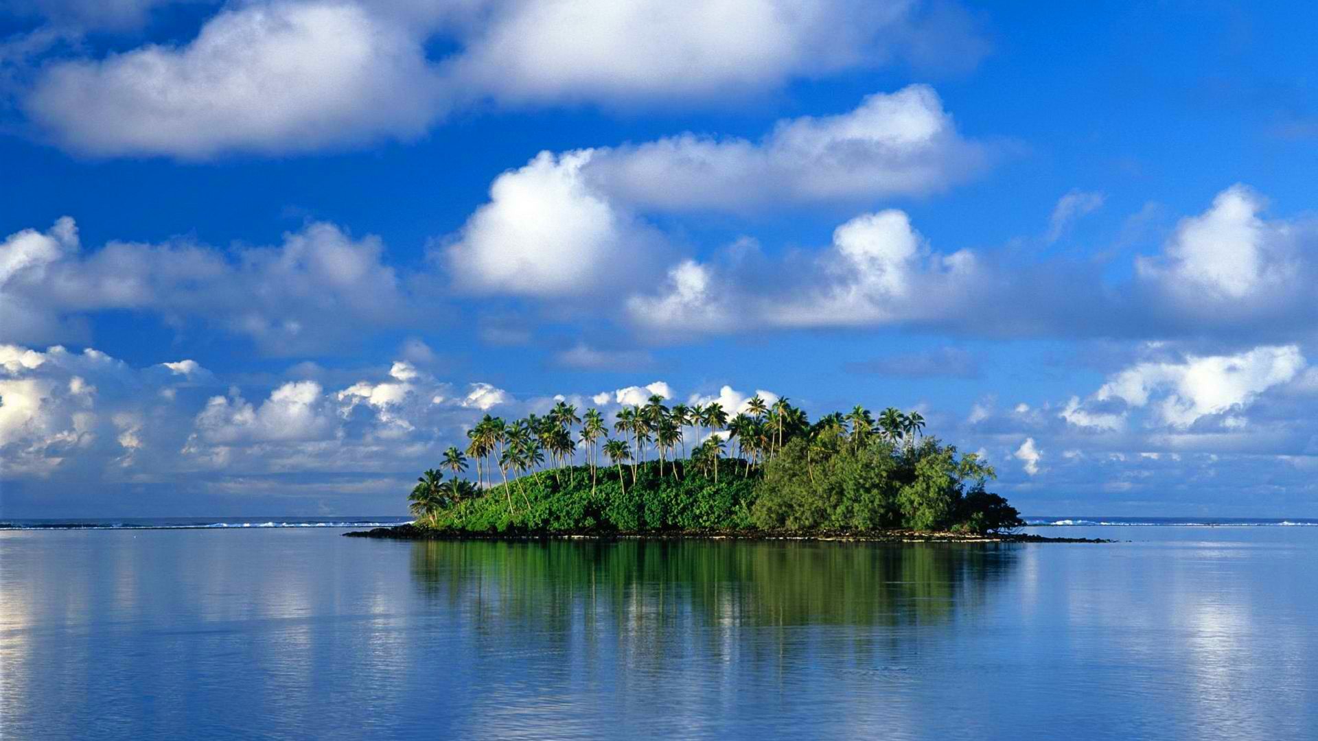 ky clouds sea island tree palma