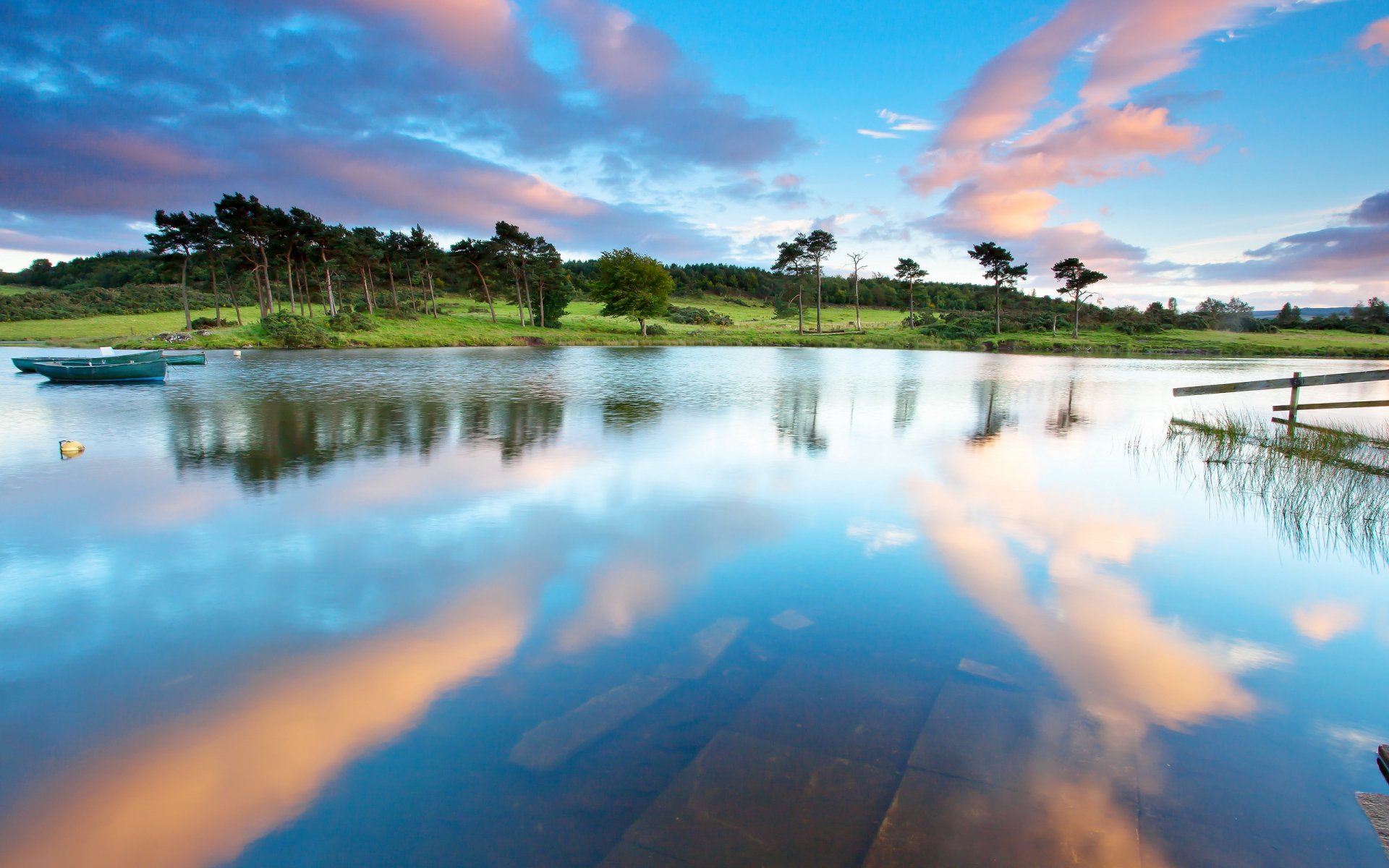 lago cielo verano paisaje