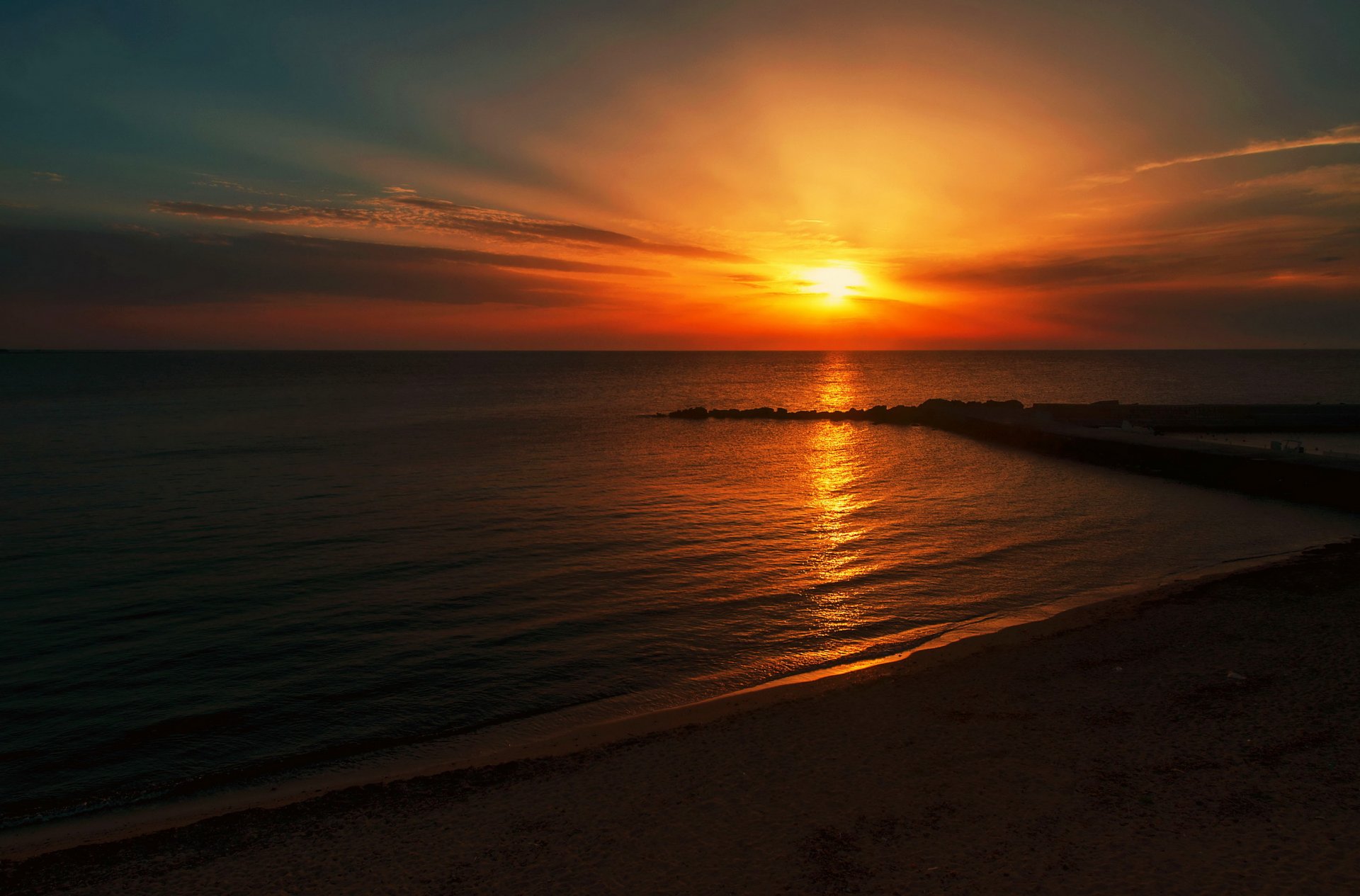 ea beach sun sunset