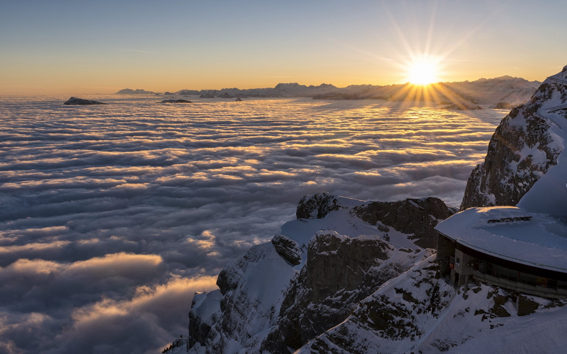 schweiz nidwalden das erste licht berge obloka