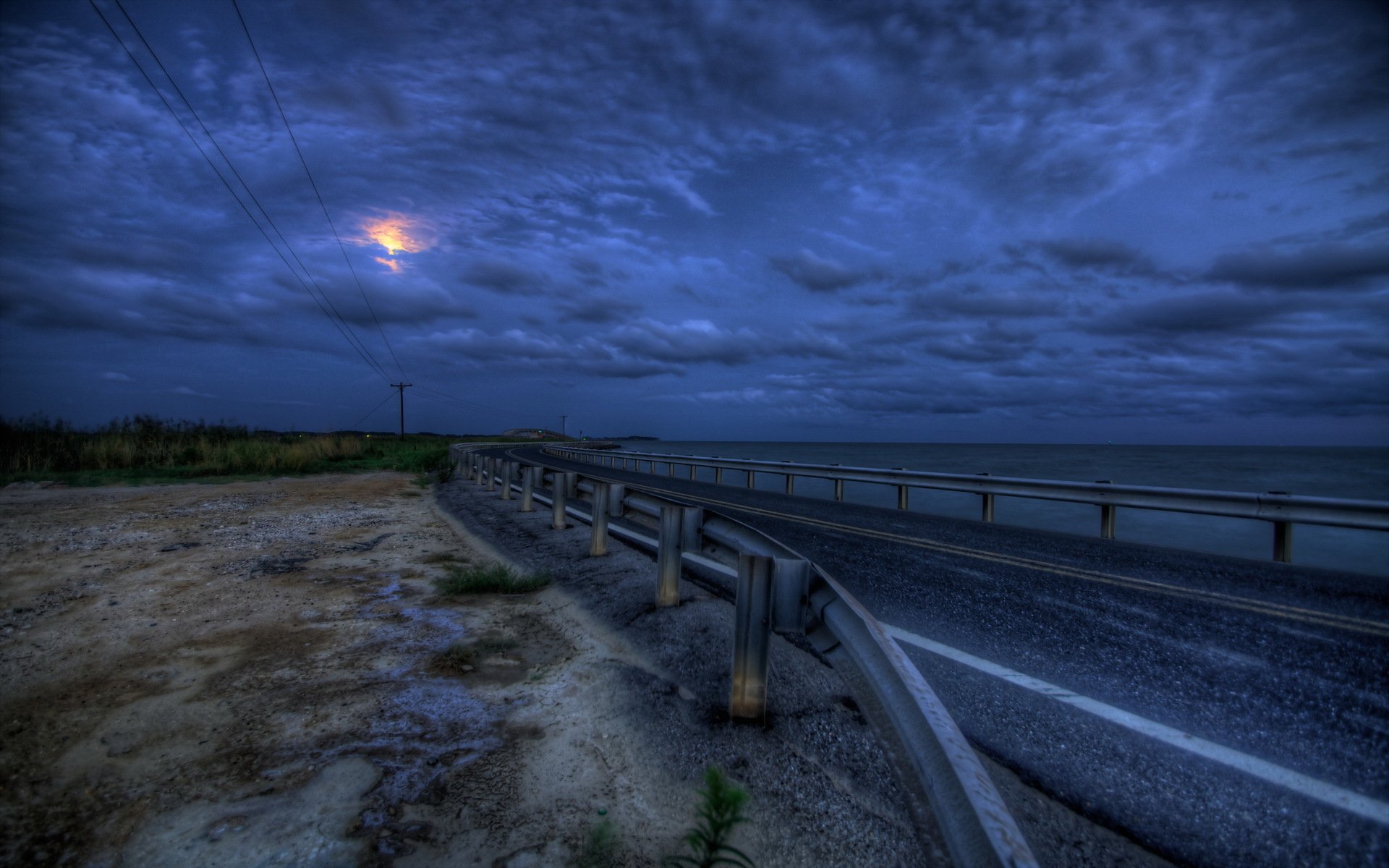 route nuit paysage