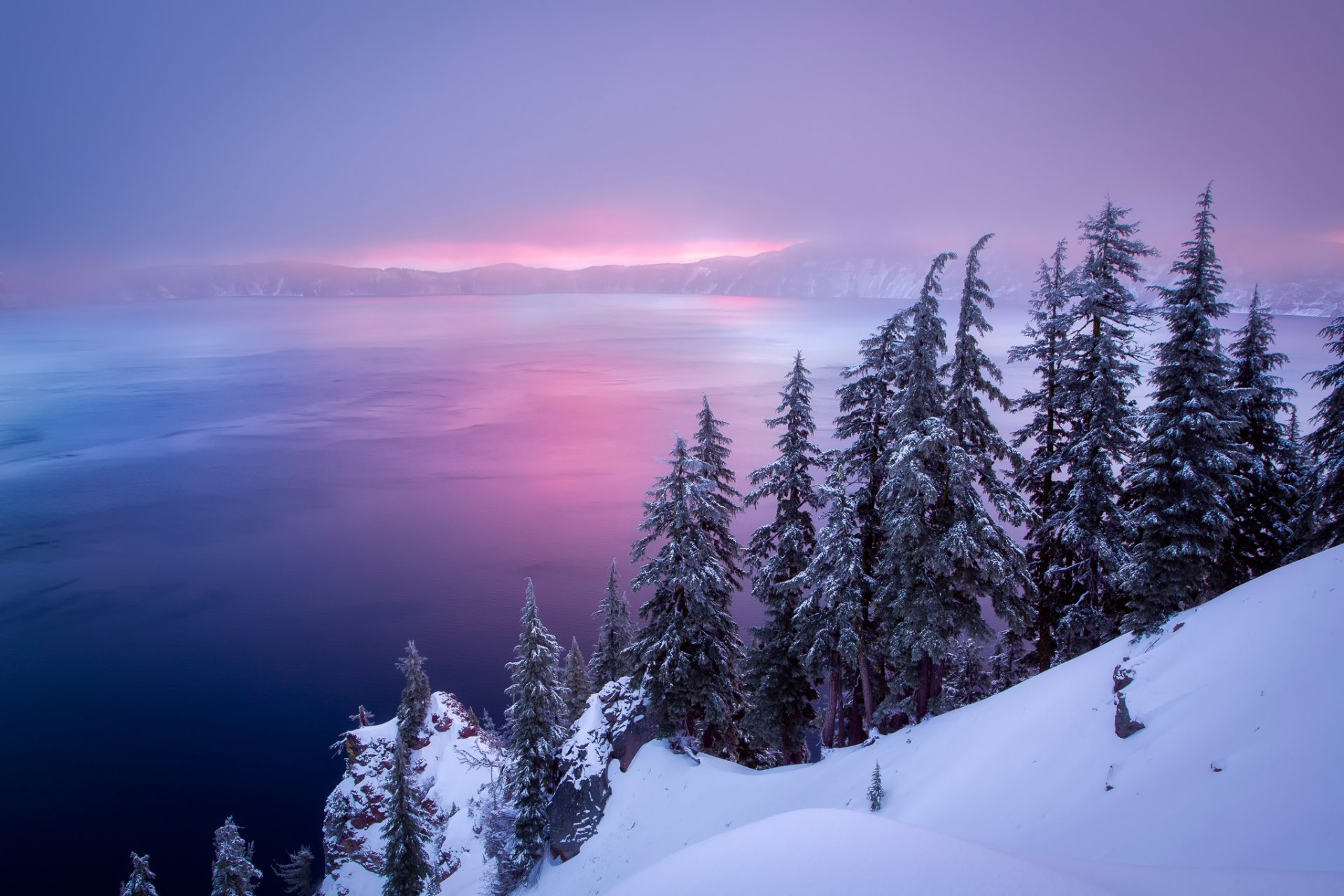 oregon invierno lago