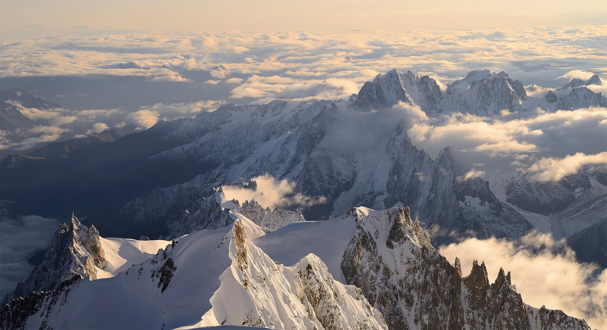 montblanc montagne cielo neve