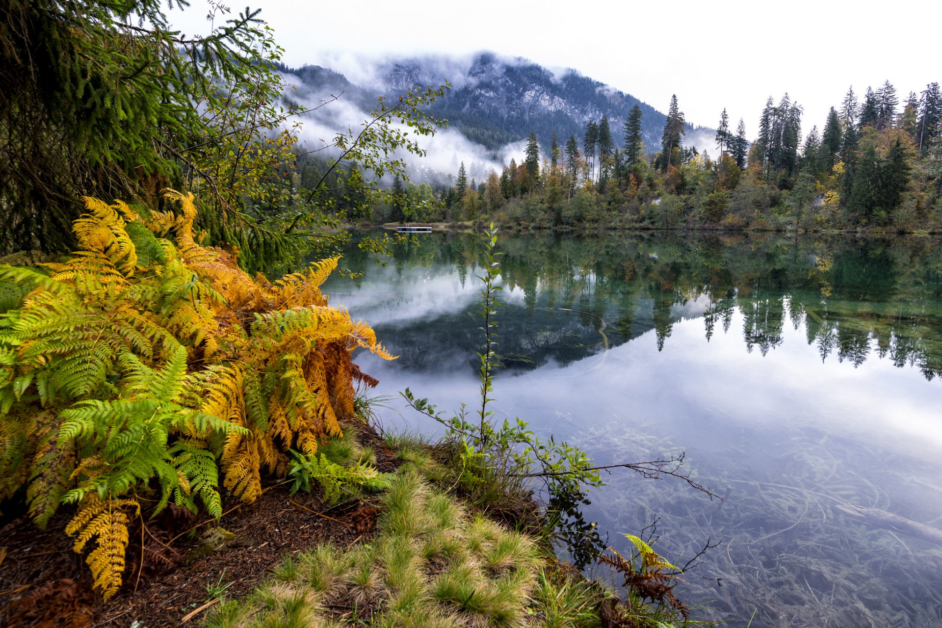 witzerland mountain lake autumn