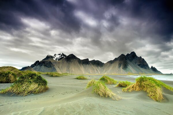Icelandic Cape Stokksnes in spring