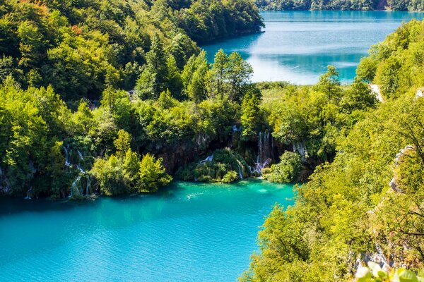 Blue lake. Beautiful nature. Landscape