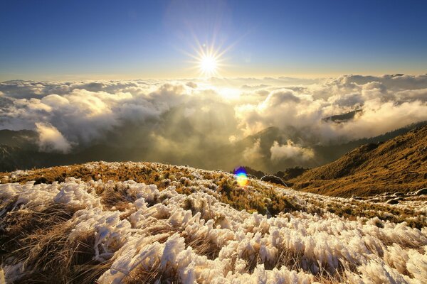 Landschaft der Berge von Taiwan