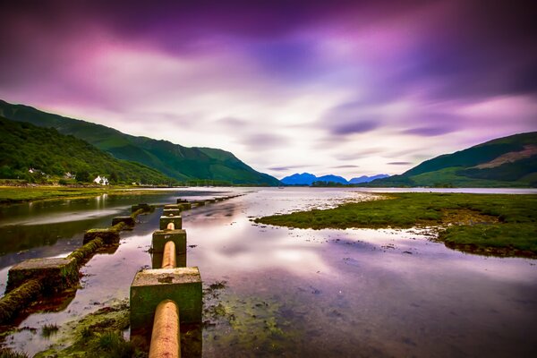 Purple sky in Scotland