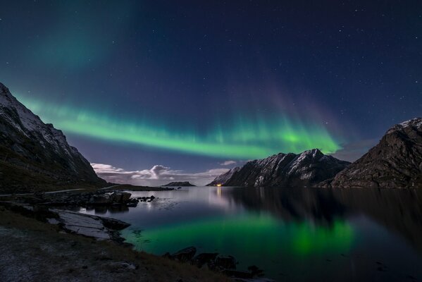 Aurora boreale in Norvegia