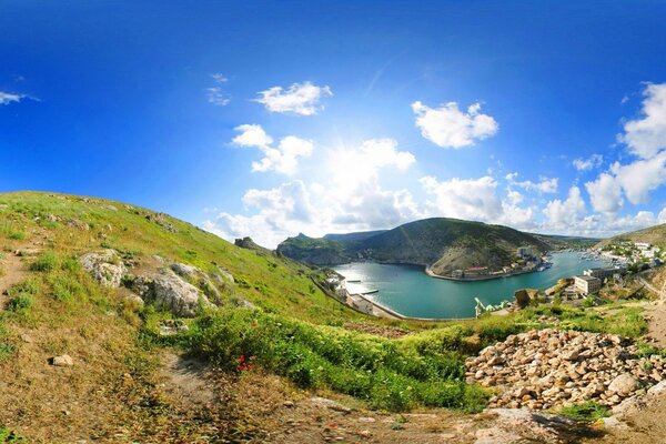 Vista panoramica della baia di Balaclava