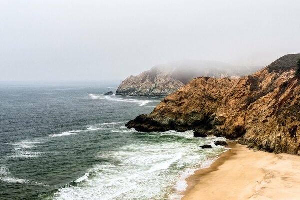 There is an ocean on the coast of California