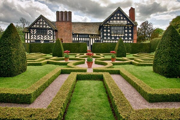 A garden in an English manor